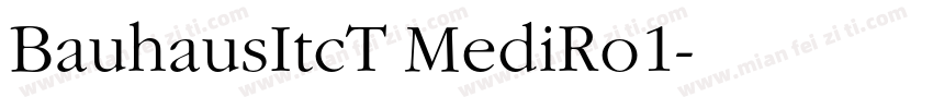BauhausItcT MediRo1字体转换